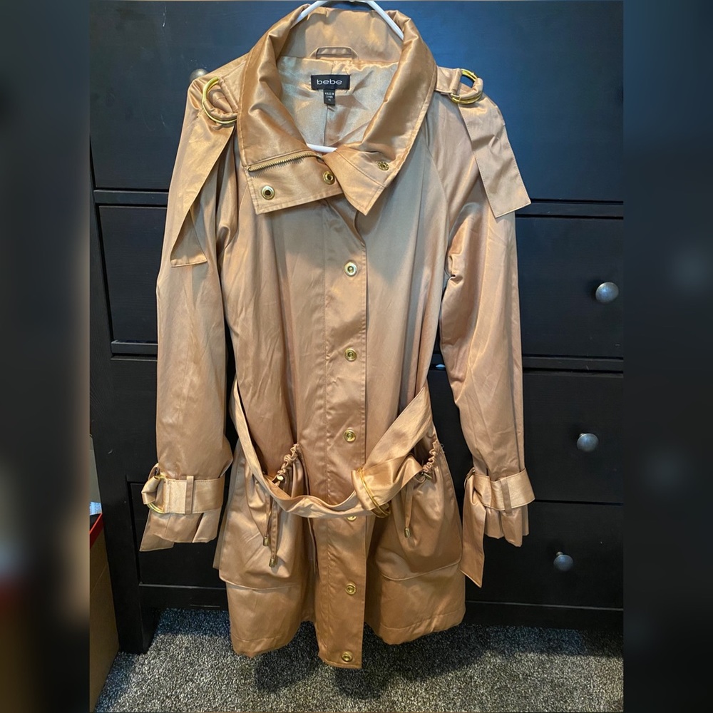 Bebe Gold Trench coat